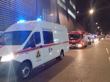 Участие в ночном тренировочном пожарно-тактическом учении на станции Московского метрополитена "Мнёвники"